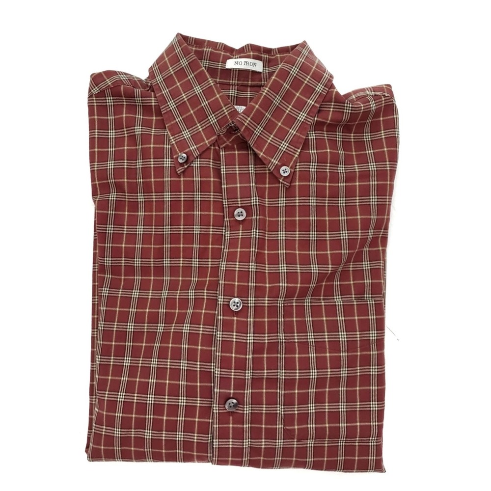 Van Heusen | No Iron Cotton Plaid Button Down